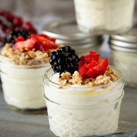 Tasty yogurt cups