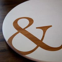 Ampersand Lazy Susan with DecoArt White Wash Paint