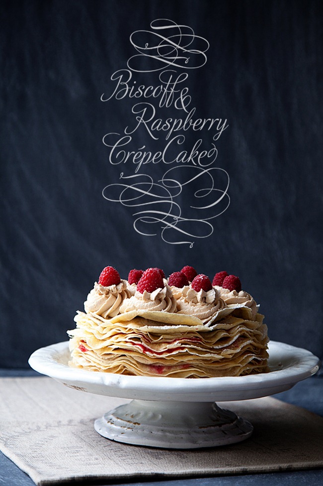Raspberry and Biscoff Crepe Cake copy