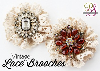 vintage lace brooches