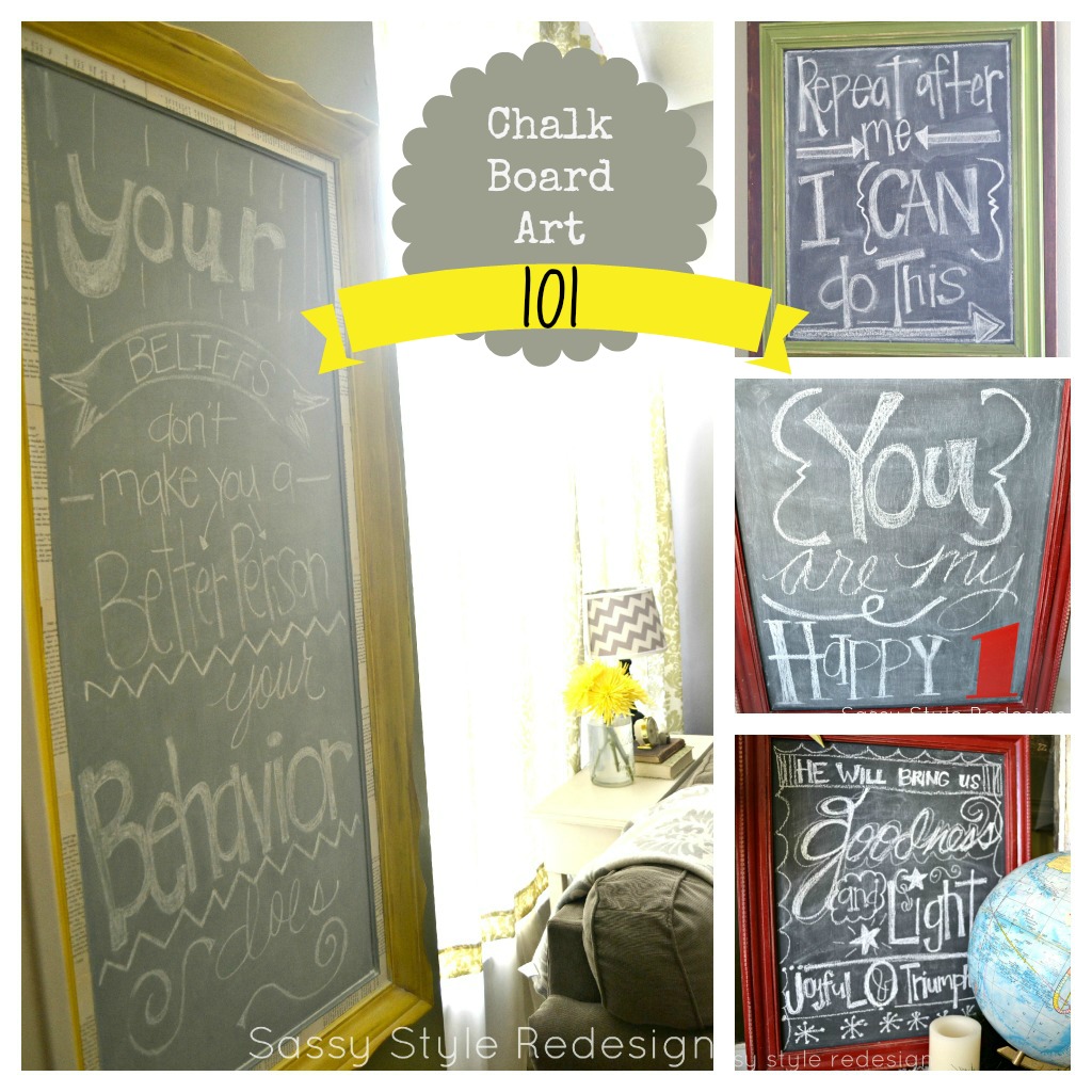 How to do your own chalkboard art with Sassy Style Redesign