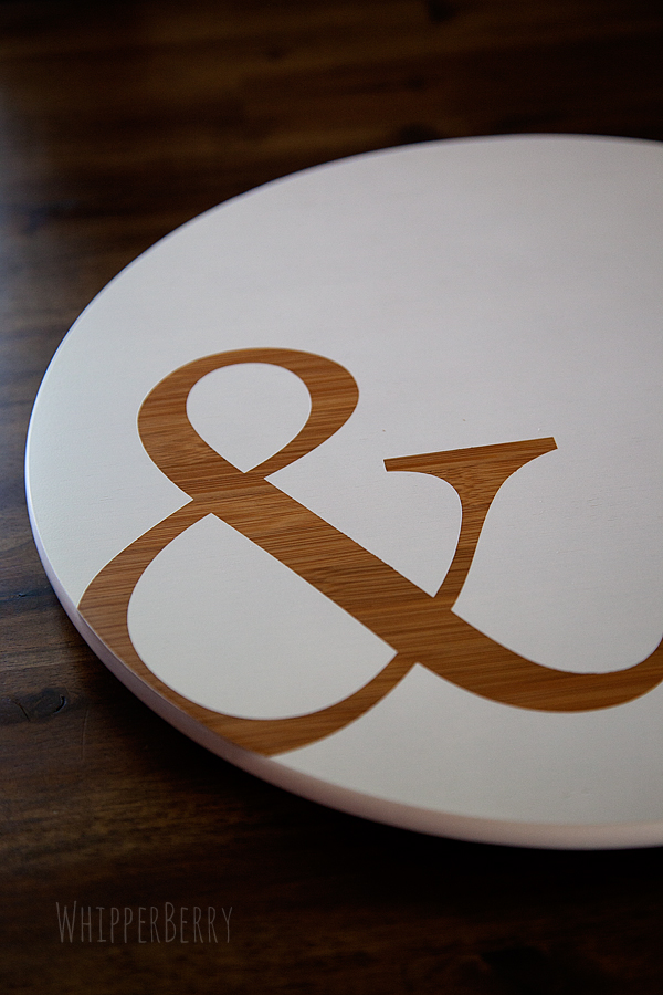 Ampersand Lazy Susan with DecoArt White Wash Paint