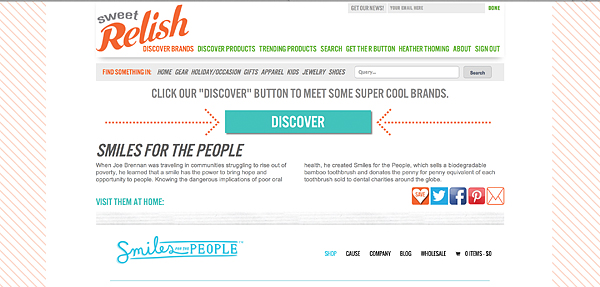 Sweet Relish Discover Button #sweetrelish