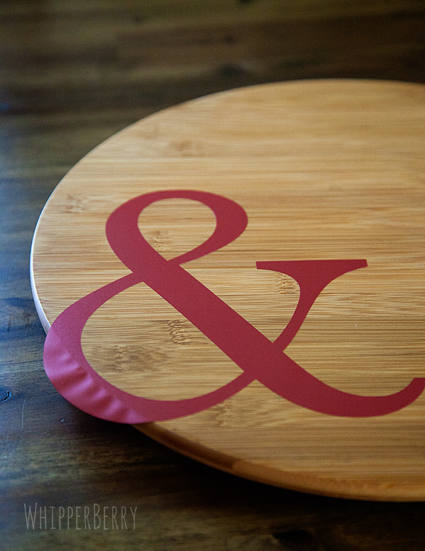 Use vinyl to create a stencil for your lazy susan