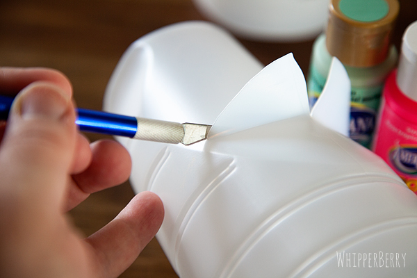 Use a craft knife to create your garden container