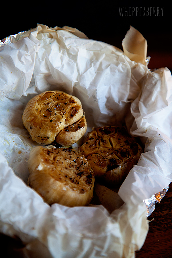 let garlic cool -- whipperberry roasted garlic butter