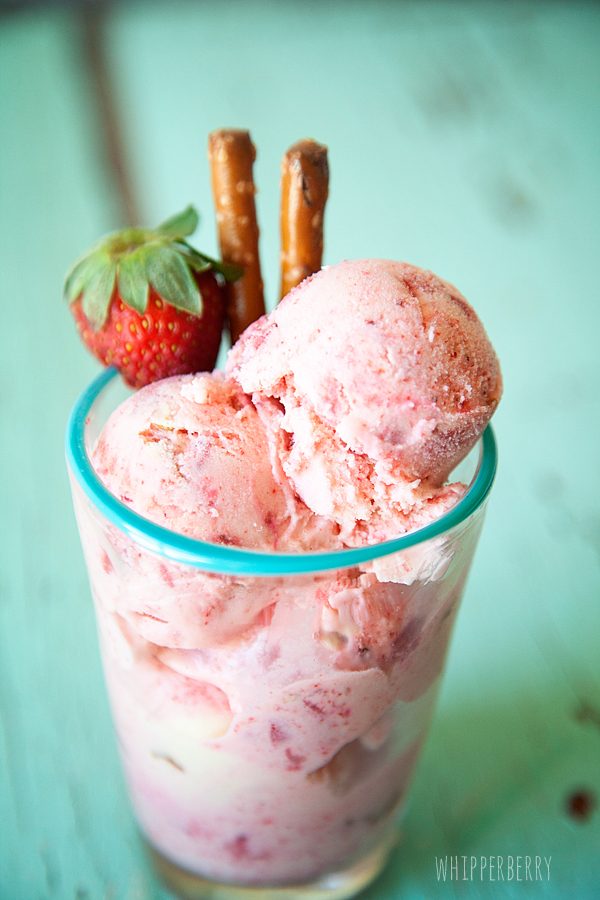 Homemade Strawberry Pretzel Ice Cream Recipe