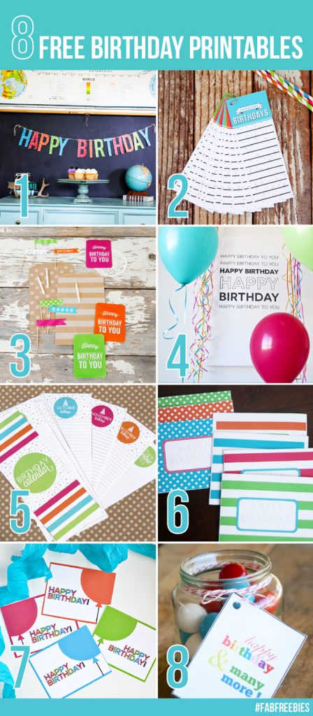 Gold Polka Dot Happy Birthday Banner + 7 More Free Birthday Printables