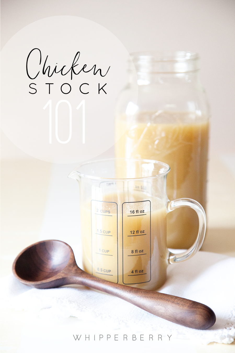 Chicken Stock 101 - Come learn how to make liquid gold the base for the best soups and stews from WhipperBerry