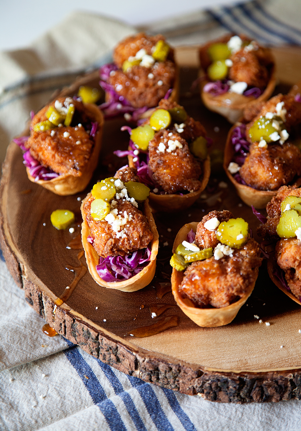 Mini Hot Chicken Taco Bites. Perfect mini game day treat from WhipperBerry.