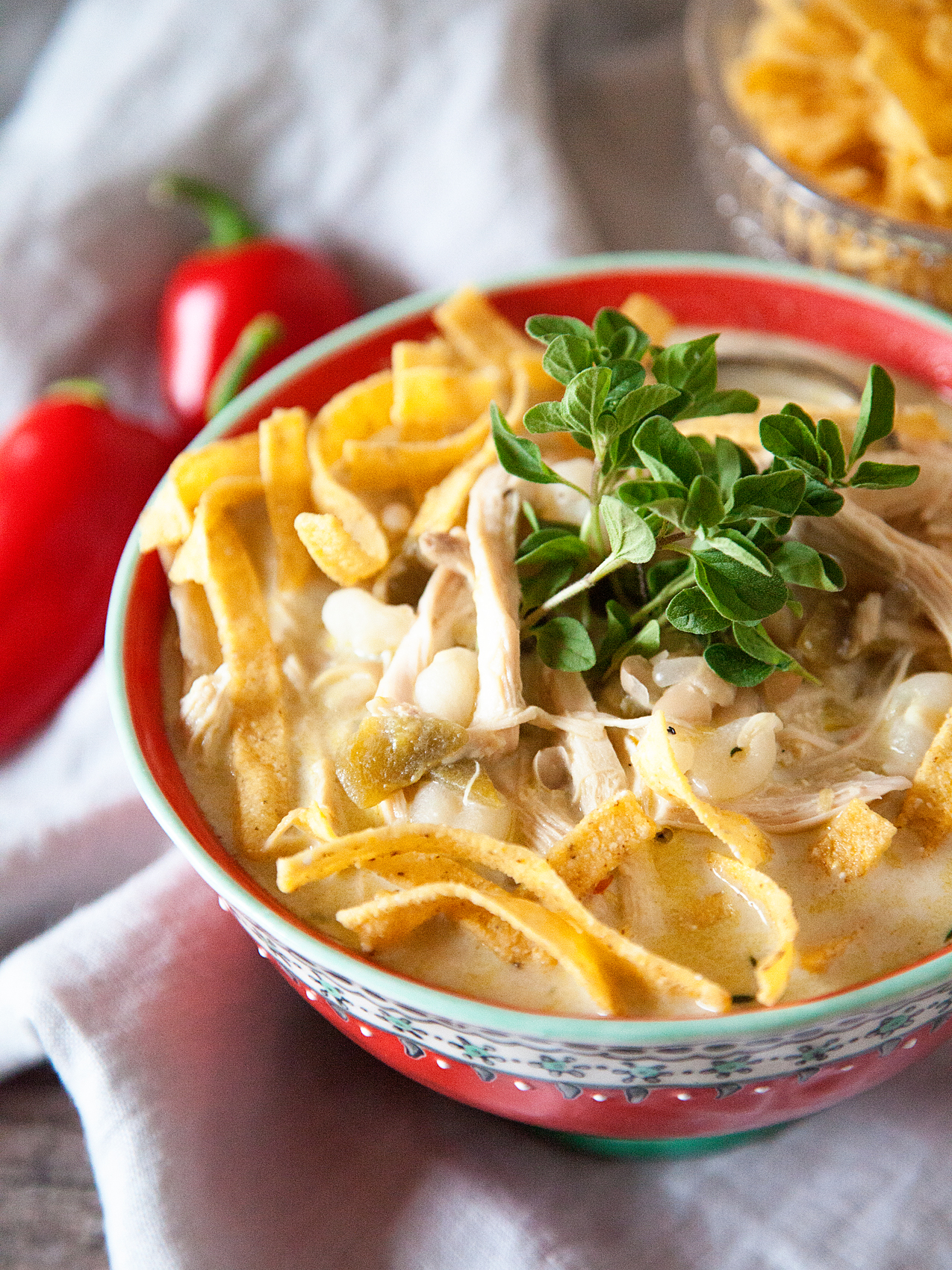 Simple Weeknight White Chicken Chili Recipe from WhipperBerry