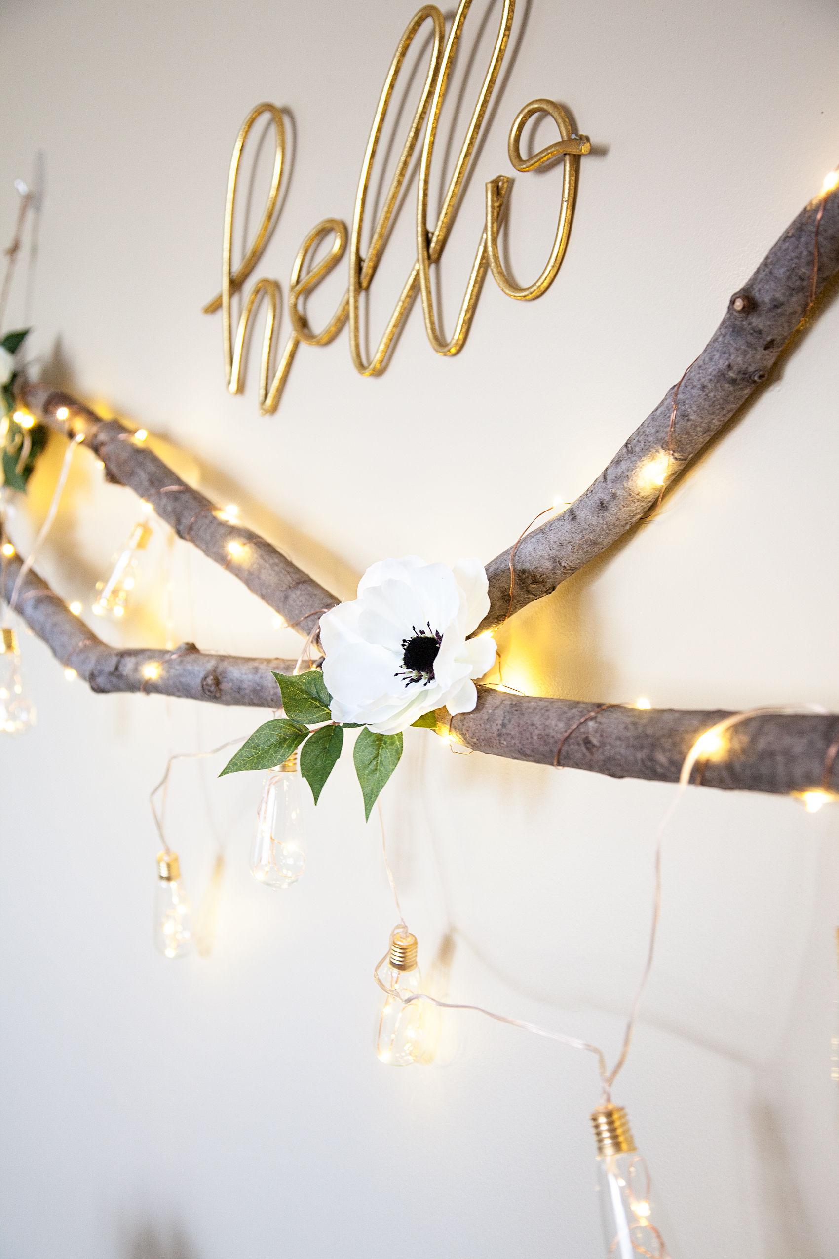 DIY Lighted Floral Swag from WhipperBerry