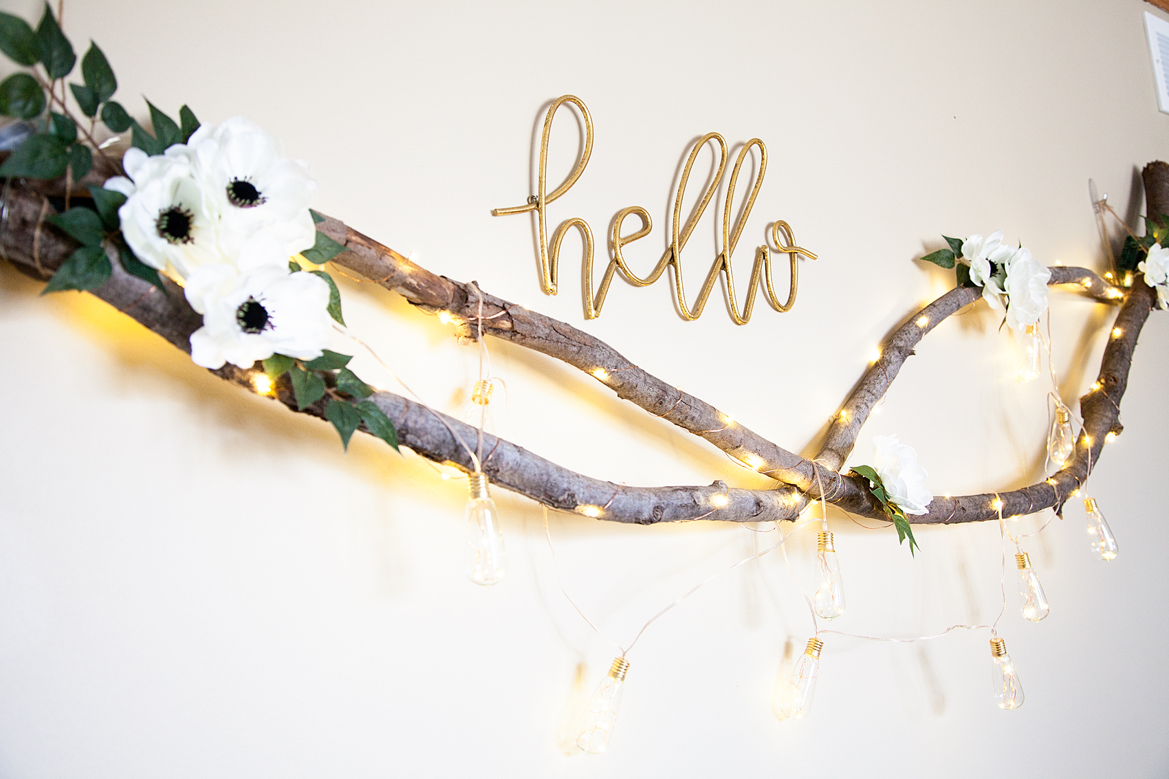 DIY Lighted Floral Swag from WhipperBerry
