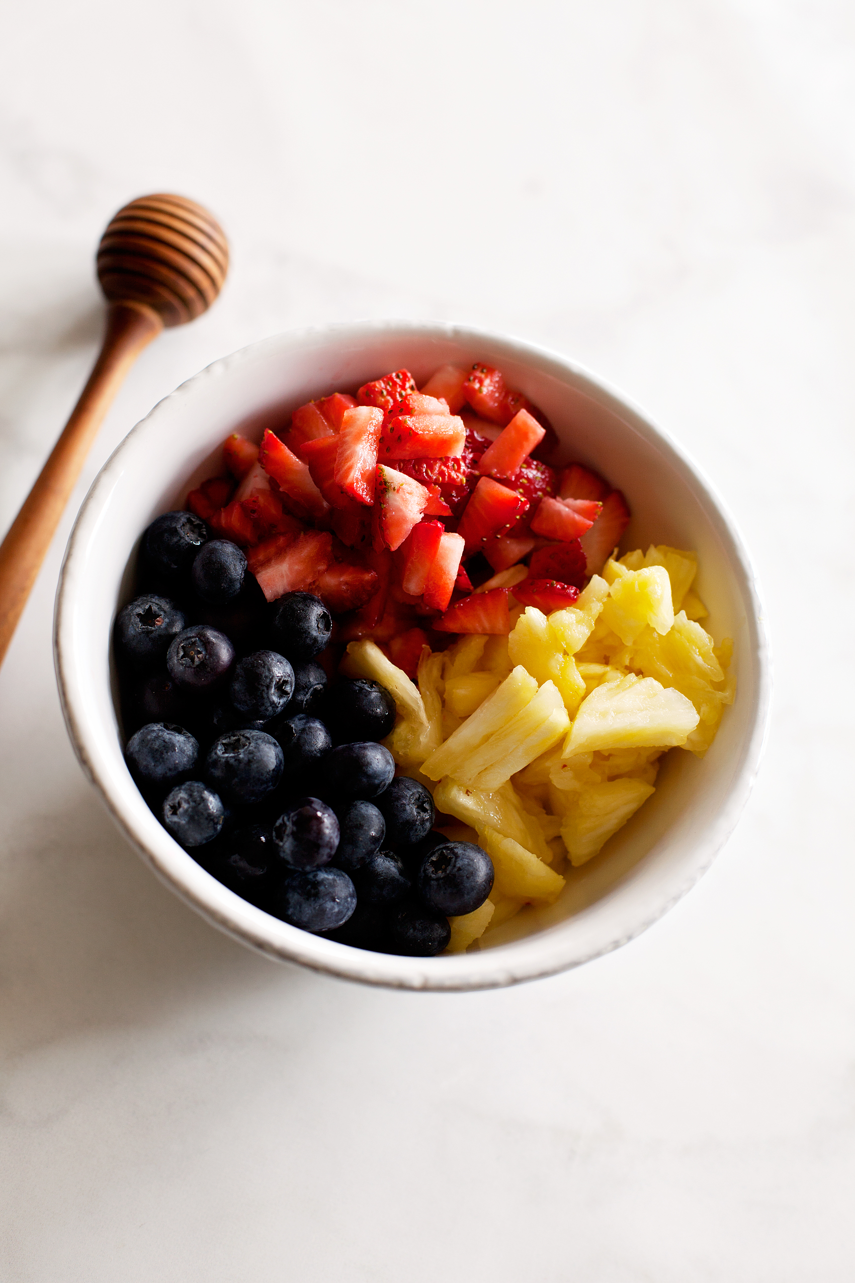 Diced fruit for Pineapple Salsa by WhipperBerry via The Idea Room