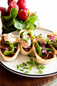 Kick up your game for GAME DAY! These Beefy Jalapeño Bites will win over even the most picky tailgater. Filled with Gouda cheese, Old El Paso seasoned beef and topped with scrumptious homemade pickled jalapeños… What’s not to LOVE! Created by WhipperBerry