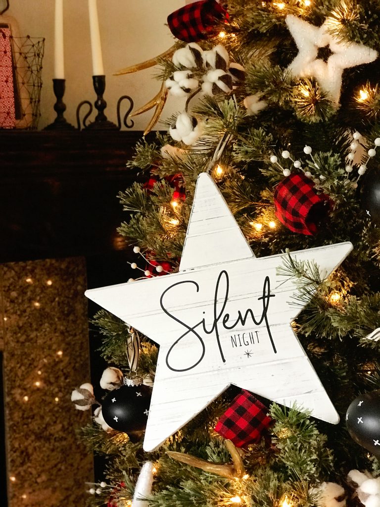 Silent Night Farmhouse Inspired Christmas Ornament from WhipperBerry