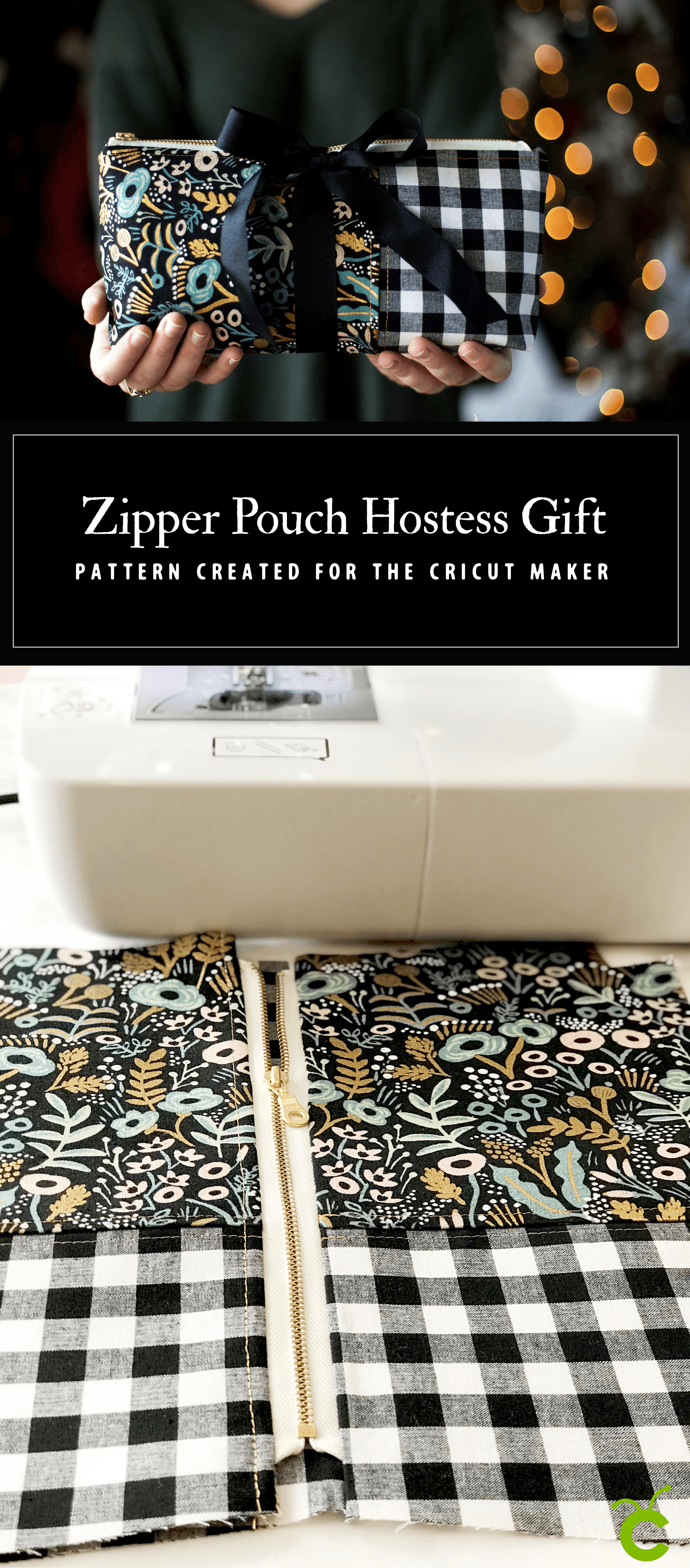 Zipper Pouch a Perfect Holiday Hostess Gift Cut with the Cricut Maker • Whipperberry