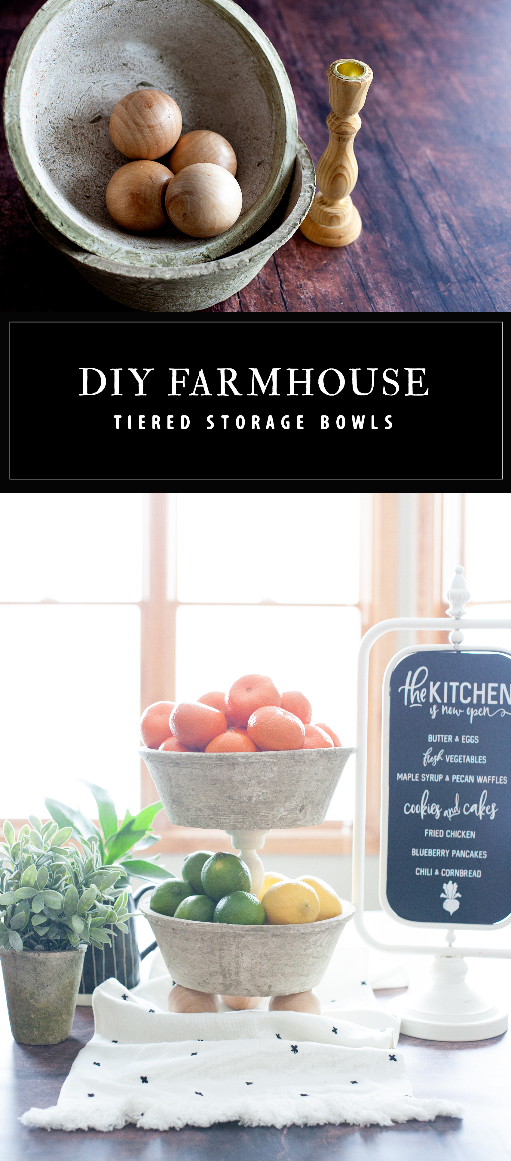 DIY Farmhouse Tiered Bowls are easy as pie to make thanks to @michaels. Normally a costly buy, these tiered bowls won’t break the bank and they are super easy to make. A great storage option for either the kitchen or the office! Come on over to WhipperBerry to learn how to make one for your home.