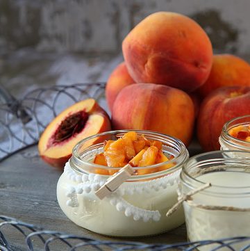 Peaches and Cream Panna Cotta Recipe the perfect summer dessert • WhipperBerry