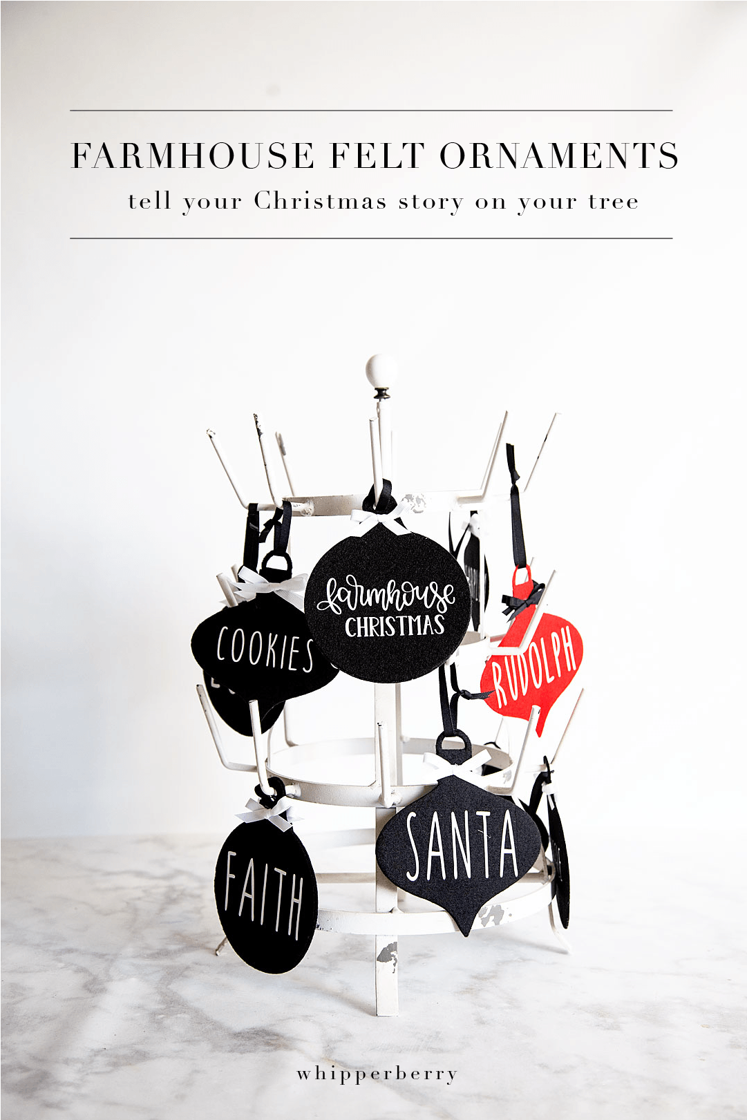 Farmhouse felt Christmas ornaments are sure to be a classic staple for years to come as you decorate for the holidays, plus they are super easy to store and won't break! I love it!! Here's how you can make a set of your own.