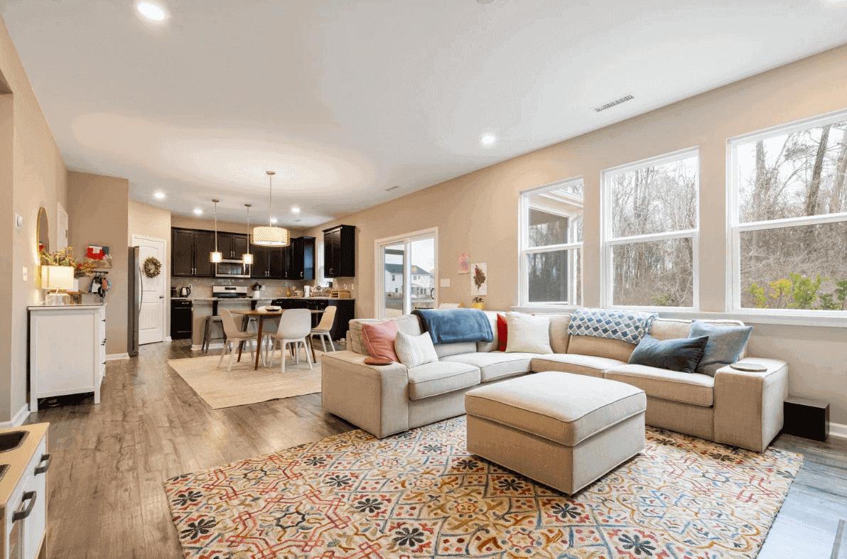 Cozy living room with furniture and large window enhancing home well-being