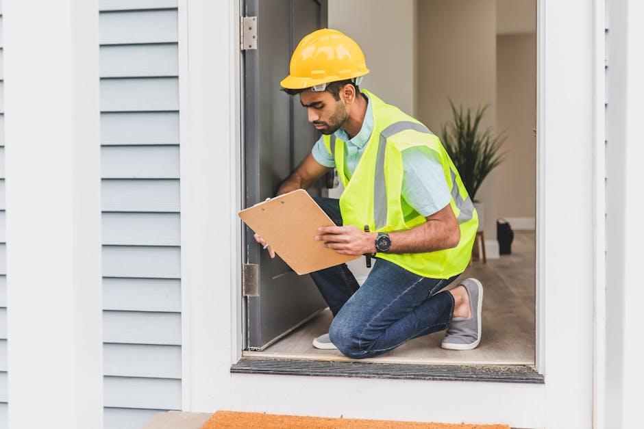 A certified mold inspector running tests in a residential home