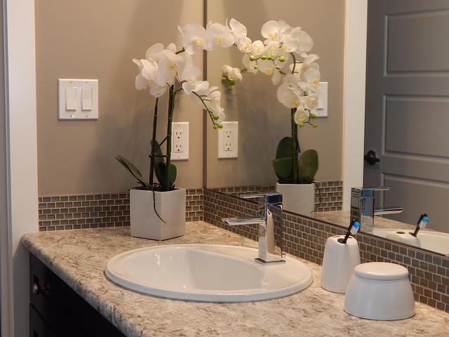 bathroom counters