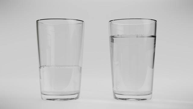 Two glasses side by side