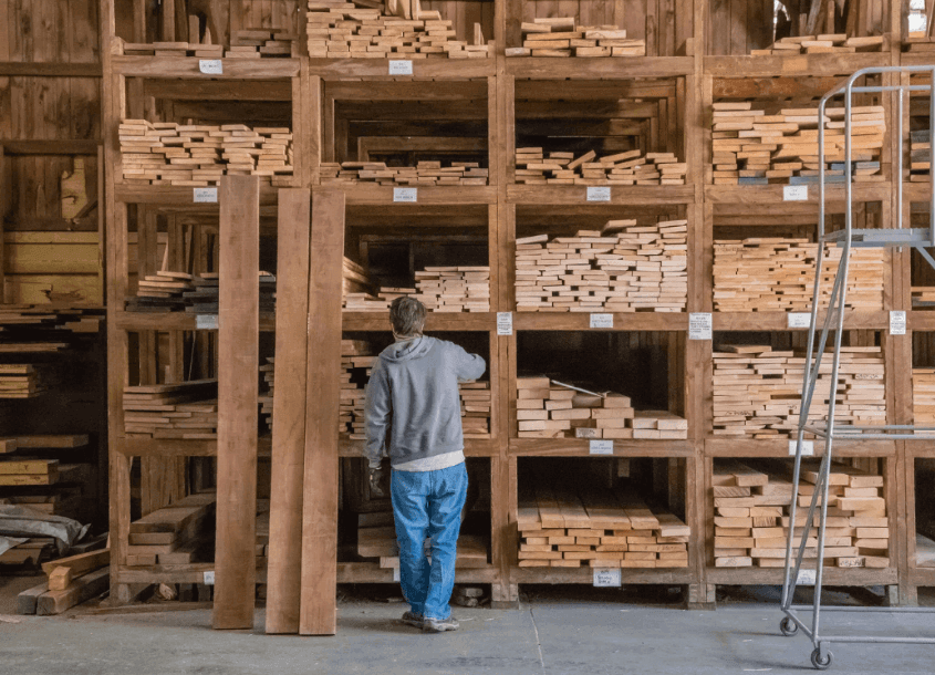 lumber in various grades