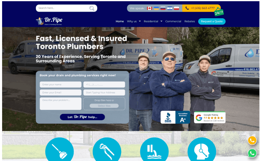 Dr. Pipe Drain and Plumbing - Best for Warranty-Backed Work and Specialized Services