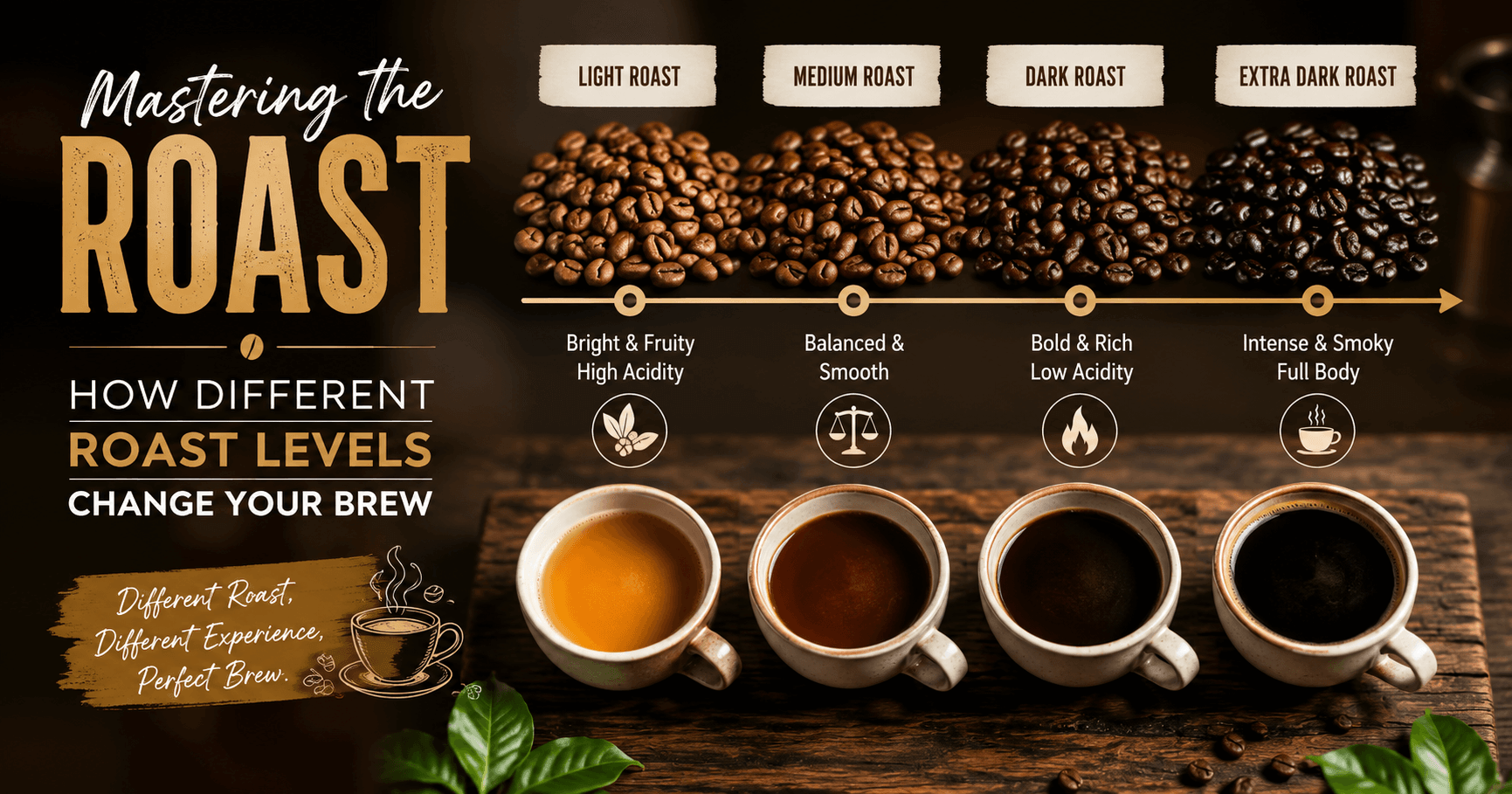 How Different Roast Levels Change Your Coffee