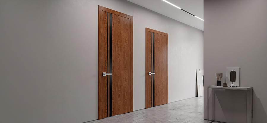 Room with two standard interior doors and a