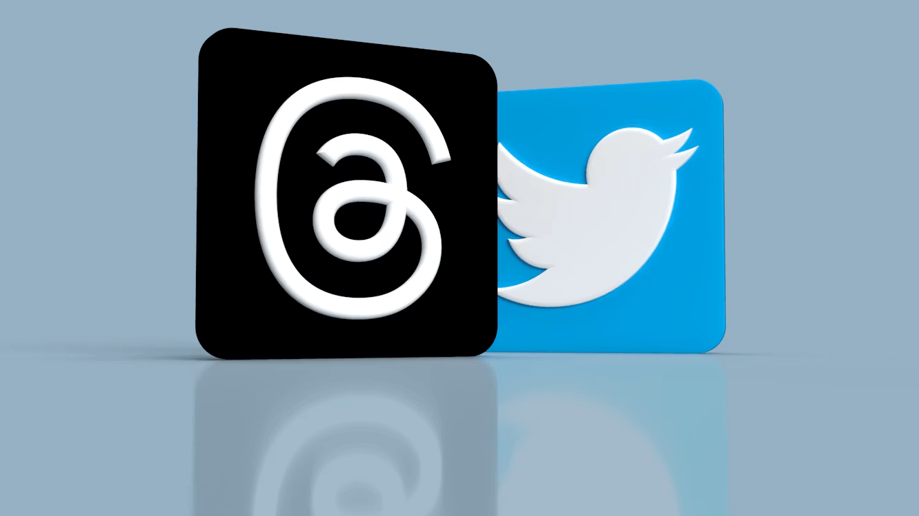 Twitter and X logos
